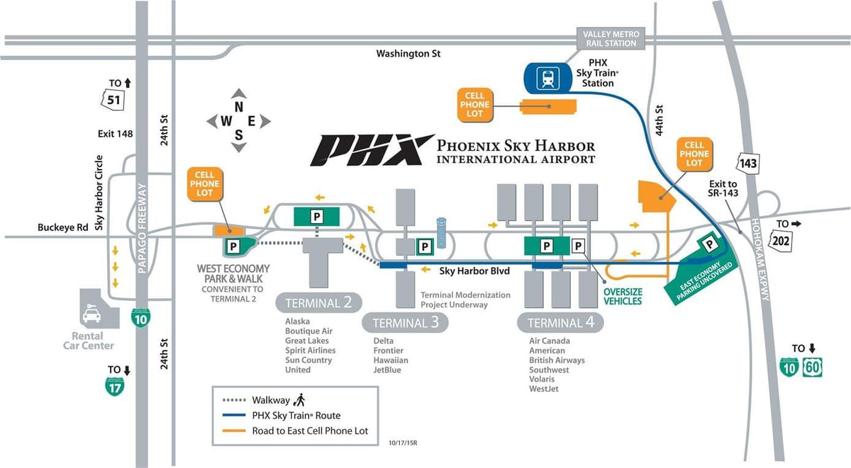 χάρτης Phoenix airport