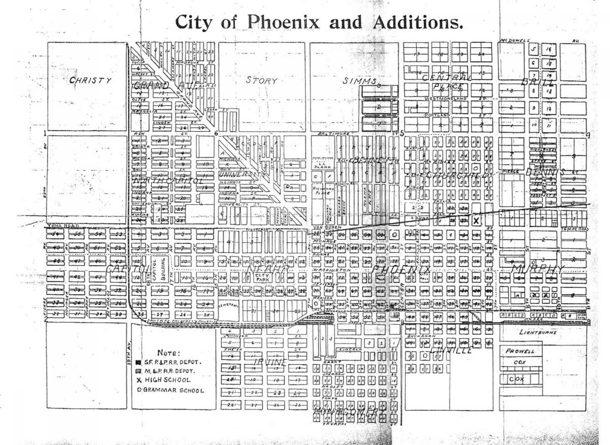 χάρτης του μετρό Phoenix