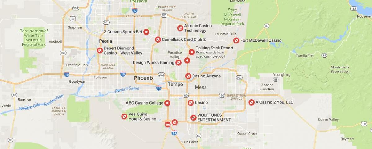 χάρτης της Phoenix casino