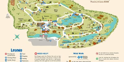 Χάρτης της Phoenix Zoo