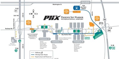 Χάρτης αεροδρόμιο sky harbor