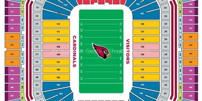 University of Phoenix stadium καθιστικό χάρτης