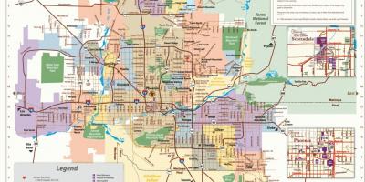 Phoenix δρομολόγια λεωφορείων χάρτης